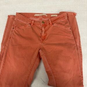 Zara Women's Vibrant Coral Skinny Jeans